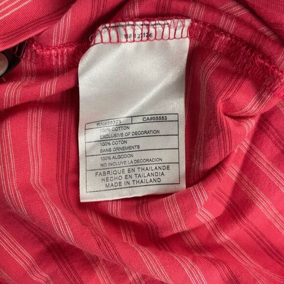 Tiger Woods Collection Nike Double Mercerized Cotton Salmon Striped Size XL - Picture 4 of 6